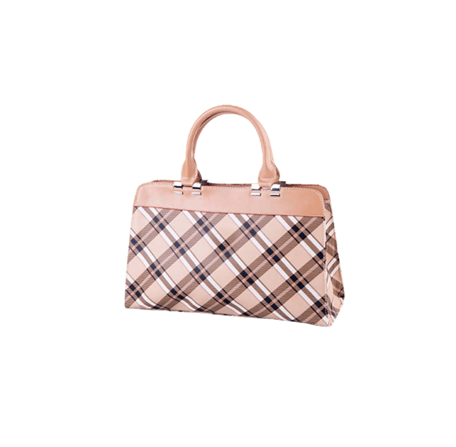 Plaid Pattern Satchel image